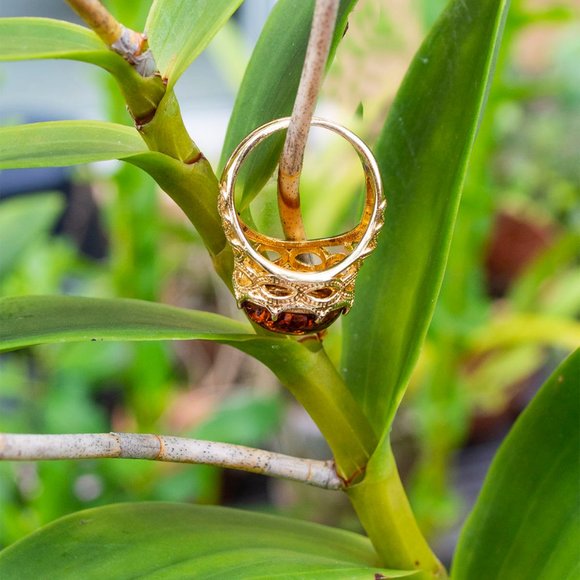 Authentic Baltic Amber Statement Ring - Picture 6 of 6